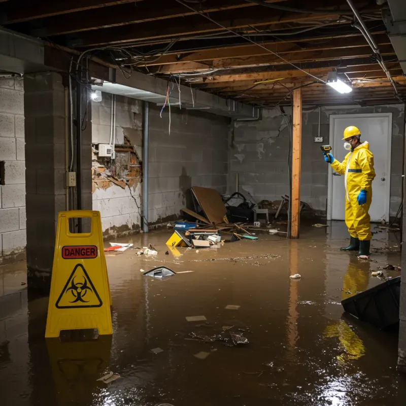 Flooded Basement Electrical Hazard in Francis, UT Property