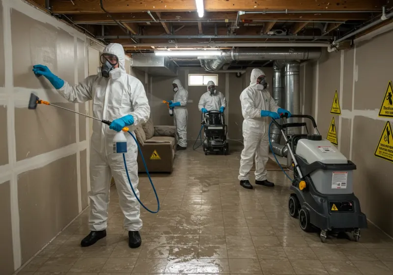 Basement Moisture Removal and Structural Drying process in Francis, UT